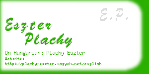 eszter plachy business card